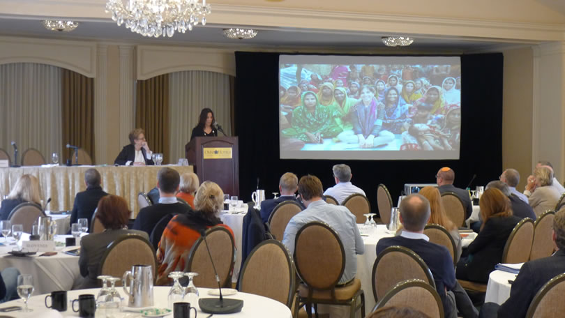 Olivia addresses the 60th Annual Meeting of UNICEF National Committees
